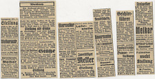 46/494 ANZEIGEN AUS EINER ZEITUNG 1935 STELLENMARKT LANDWIRTSCHAFT SACHSEN