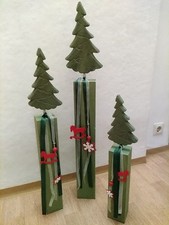  Weihnachtsdeko, Holz dreiteiliges Tannenbaum Set