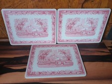 3 Tisch-, Platz Sets, Pimpernel, altrosa mit Motiv