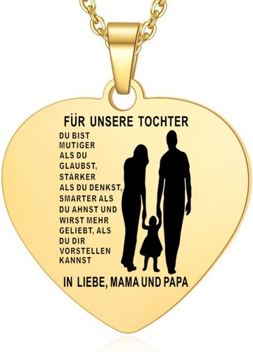 Tochter halskette mit herz - mit,