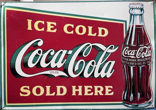 Coca cola blech schild - blech, 45x30cm