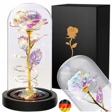 LED Ewige Rose im Glas Rot