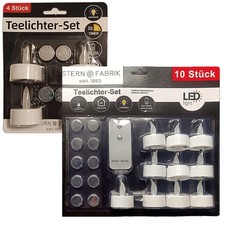 4er / 10er LED Teelichter mit Timerfunktion warmweiß inkl. Batterien CR2032