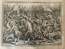 Orig. v. Matthäus Merian: "Schlacht des Gelos gegen die Karthager. Römer "