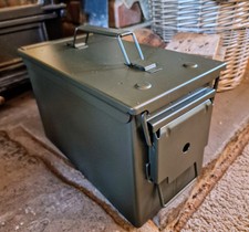 Original Schwarz 50.CAL M2A1 Stahl Leer Blech Behälter Wasserdicht Werkzeugkiste Neu