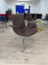 Knoll International - Tulip -  Lounge Chair - Leder - Braun - A817