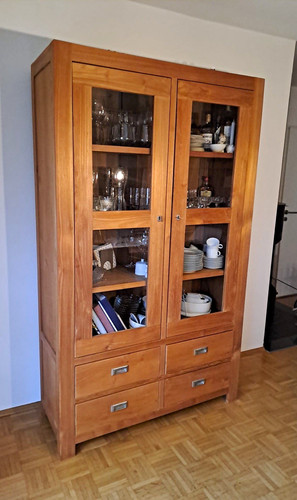 Vitrine holz glas glastüren - 2,