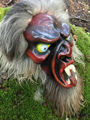 Krampus maske holz - krampus,