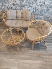 Gartenmöbel Holz Essgruppe Garten- Sitzgruppe Rattan Bahama 7-tlg natur