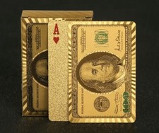 Goldene 100 Dollar Spielkarten