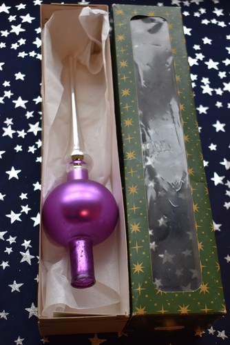 Christbaumspitze lila silber