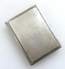 Art Déco Alpacca Silber Zigarettenetui/ Zigarettendose - wohl G. Hauber