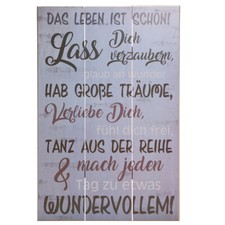 Wandschild Dekoschild Das Leben ist schön Schild Sprüche Vintage Shabby