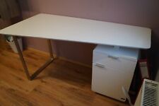 Schreibtisch Homeoffice Whiteline weiß-hochglanz