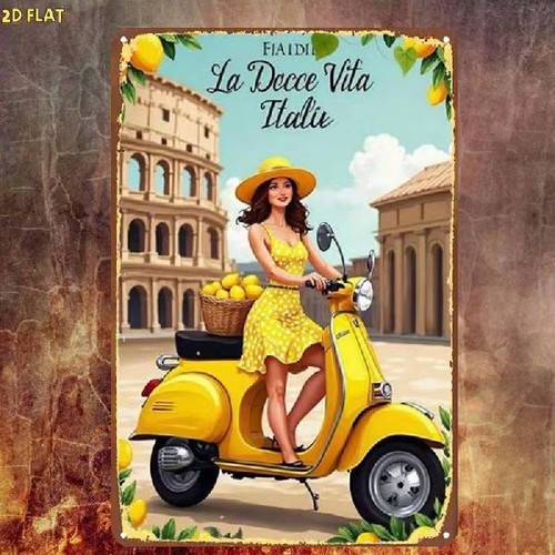 Blechschild dolce vita vespa - vita,