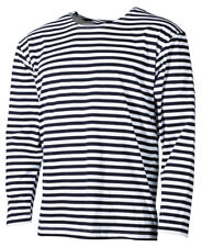 MFH Russ. Marine Shirt langarm Pullover Herren Matrosenlook Ringelshirt Streifen