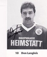 Autogramm - Don Langlois (EC Hedos München) - Eishockey
