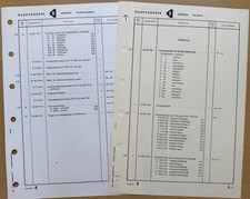 Volkswagen VW Karmann Ghia Ersatzteile-Katalog Typ 14, 1961,  2 Einzel-Blätter