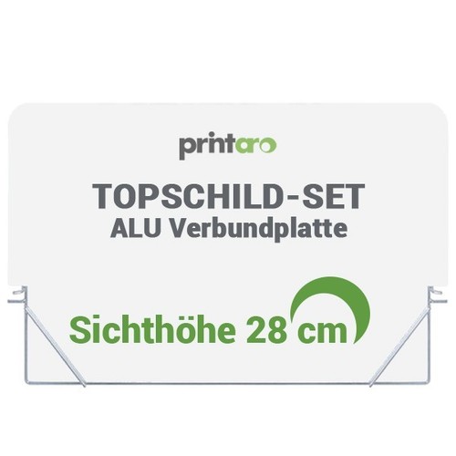 Grosses alu topschild set für - alu, topschild-set
