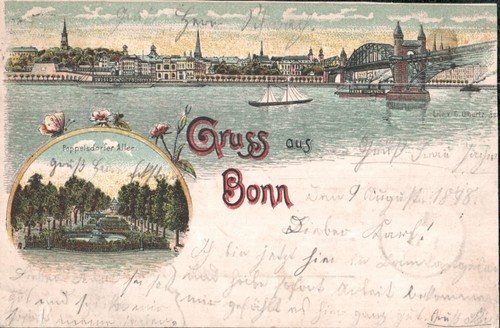 Gruss aus bonn litho 1898 - bonn,