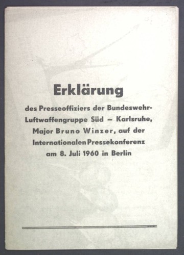 Erklärung des presseoffiziers - erklärung,