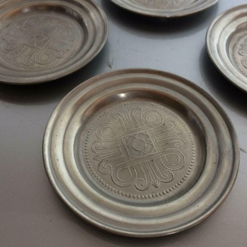 Zinn teller untersetzer - zinn,