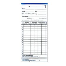 Stempelkarten für Stempeluhr