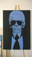 Bild Kunst auf Leinwand von TimA Pop Art 70x100 Karl Lagerfeld