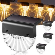 4-20x LED Solarleuchten Zaunleuchte Wandlampen Gartenleuchte Außen Treppen Lampe