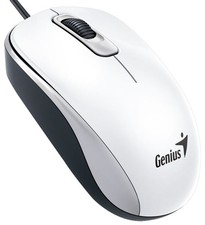 Genius DX-110 PC Mouse, PC/Mac, 2 Ways, White, 31010116102