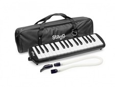 Stagg MELOSTA32 BK Schwarze Kunststoff Melodica mit 32 Tasten + schwarzer Tasche