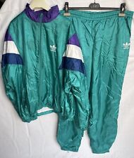 Adidas Vintage Anzug F192 Shiny Glanz Retro Jacke + Hose 90s 80s Gr D 8