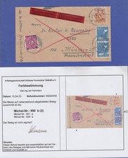 All. Besetzung Mi.-Nr. 950b gute Farbe senkr. Paar in MIF auf Eilbrief KASENDORF