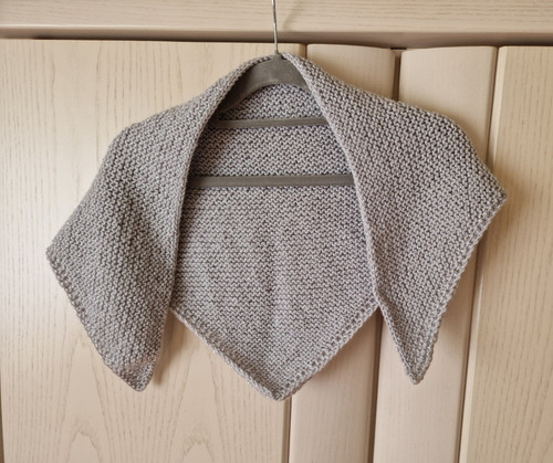 Damen strick dreiecktuch grau - damen,