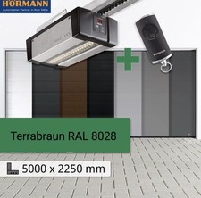 Hörmann Sektionaltor 5000x2250 mm terrabraun komplett mit Antrieb NEU OVP