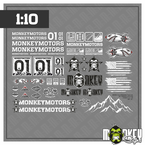 Crawler aufkleber set - rc, b
