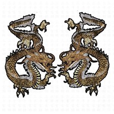 1 Paar Chinesisch Hell Gold