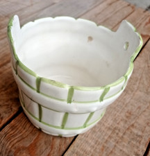 Blumentopf Keramik garten wohnung dekoration eimer Ampel weis verträumt vintage