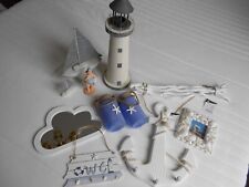 Maritime Deko Leuchtturm Anker Boot Windlicht/Vase teils neu Konvolut + Fische