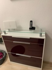 Schuhschrank Hochglanz Brombeere