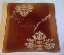 Dekoteller Glas VierEckig mit