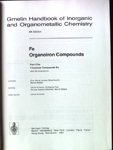 Gmelin handbook inorganic - handbook,
