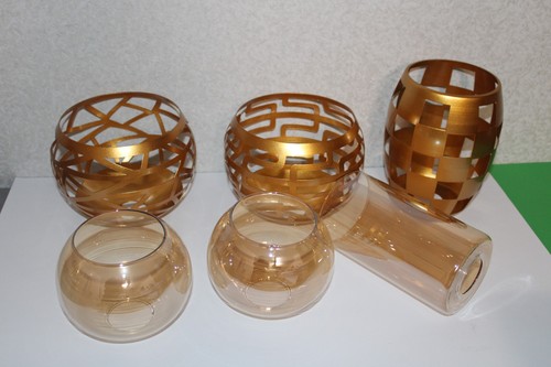 Lampenschirm gold ersatzglas - gold,