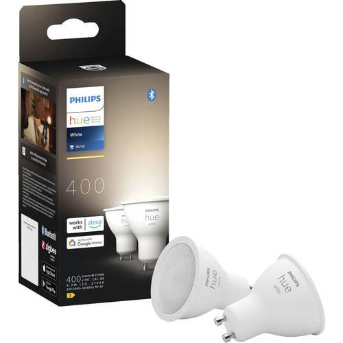 Philips hue white gu10 2x400lm - white,