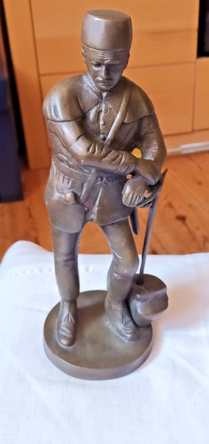 Bronzefigur bergmann auf - ,