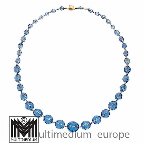 Art deco glas halskette - art,