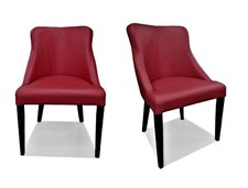Weinrot Echtleder Stühle TOLO