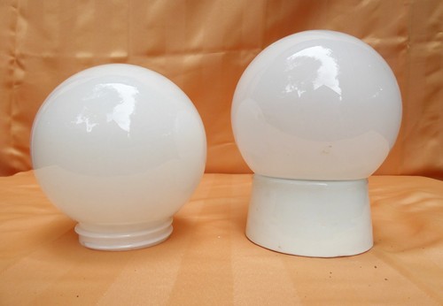 Vintage glaskugellampen - 2x,