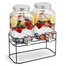 2er Set Getränkespender Glas