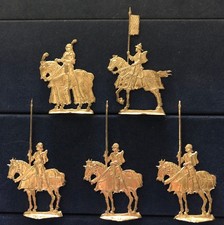 Zinnfiguren Flachfiguren, Konvolut aus der "Karl der Kühne" Serie